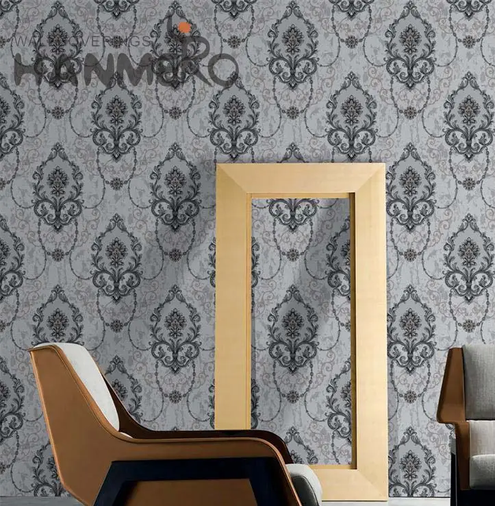 Großhandel klassische europäische Stil Vintage Royal Pattern PVC Vinyl Tapete Home Decor 3D geprägte Damast Tapete Wandbild