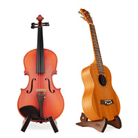 Support de violon portable en bois massif, facile à installer, support de ukulélé bas en noyer noir pour cordes en forme de basse