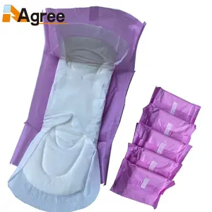 stock B grade 260mm Mesh Surface Sanitary Pad Breathable Cottony Women Pad