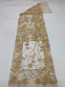 Nastro ricamato colore diamante perline ricamate con paillettes ricamate abito da sera scarpe e cappelli in rilievo tessuto - Product Image 3