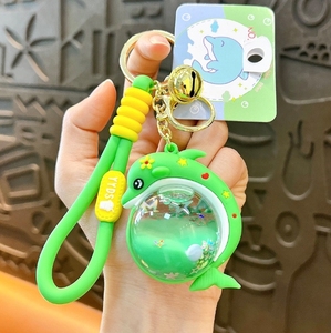 <span class=keywords><strong>Porte</strong></span>-clés créatif en forme de baleine, représentant un nouvel animal marin. Jolie Poké Ball. Pendentif en sable liquide. Accessoire de sac. - Product Image 6