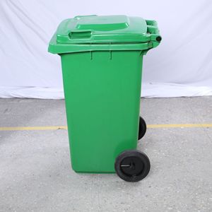 Contenedor de Basura de Plástico con Ruedas, Color Verde, 120L, para Uso en Interiores y Exteriores, Forma Rectangular, Recolección de Residuos de Alimentos - Product Image 2