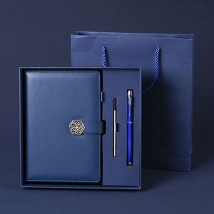 Juego de Regalo Promocional Empresarial con Logotipo Personalizado, Impresión UV Hecha a Mano, Color Personalizado, Incluye Bolígrafo y Artículos de Oficina de Cuero - Product Image 1