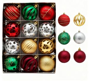 Logotipo y tamaño personalizados hechos a mano, <span class=keywords><strong>Bola</strong></span> de terciopelo de alta calidad, adornos navideños para <span class=keywords><strong>pintar</strong></span>, juego colgante de árbol - Product Image 3