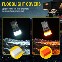 Lampe torche Boruit V20 haute puissance 1000 lumens EDC, mini lampe torche à rotation de 180 degrés, 13 modes, lampe torche multifonctionnelle avec bip