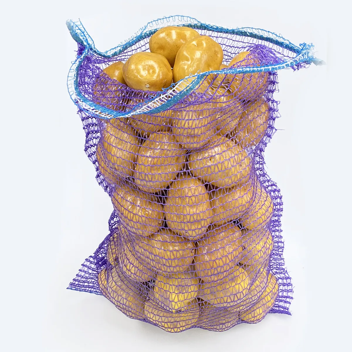 45*75cm 50*80cm Potato Onion Agricultural Packaging PE Raschel mesh bag With Drawstring