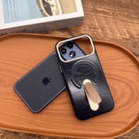 Étui de téléphone rétro personnalisé en cuir PU texturé effet cire d'huile pour iPhone 15 16 17 Pro Max