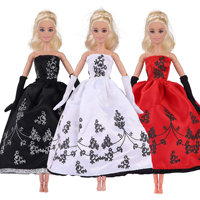 11,5-Zoll Baumwoll-Modepuppe mit Abendkleid und hängendem Schulterrock, Multi-Style für Halloween- und Neujahrsgeschenke