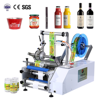 FK603 petit bureau Semi-automatique 1 oz 15ml 10ml spiritueux vin boîtes de conserve pot bouteilles rondes autocollant Machine d'étiquetage applicateur