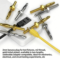 Sonde de test à visser banane plaquée nickel de haute qualité 4 mm, connecteur mâle pour test de circuits imprimés