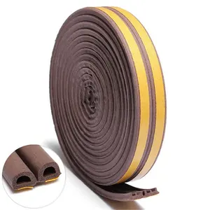 Weather Seal Strip D Shaped Weather Stripping For Doors And Windows Self-adhesive Foam Weather Strip Door Seal