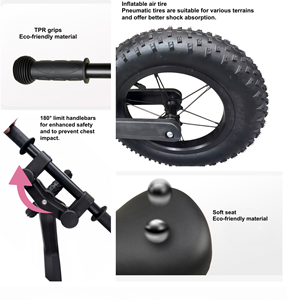 Vélo d'équilibre électrique pour enfants de 3 à 10 ans, de qualité supérieure, personnalisé, avec cadre en alliage de magnésium, fourche en aluminium, roue de 12 pouces - Product Image 4