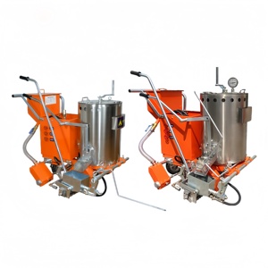 Machine de marquage routier thermoplastique à peinture jaune à fusion à chaud pour lignes routières, puissance 3 kWz, faible consommation - Product Image 4