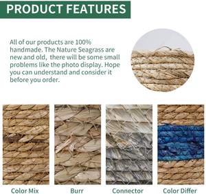 Ensemble de paniers à plantes en jonc de mer, benne tissé à la main, housse pour <span class=keywords><strong>Pot</strong></span> de fleurs, pour l'intérieur et l'extérieur, décor intérieur en plastique, lot de 3 pièces - Product Image 5