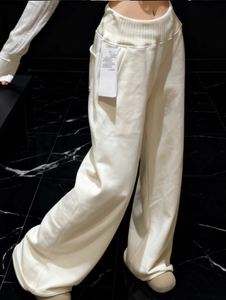 <span class=keywords><strong>Pantaloni</strong></span> da <span class=keywords><strong>Donna</strong></span> a Vita Alta con Interno in Pile, Larghi e Dritti, Senza Cordoncino, Oversize, <span class=keywords><strong>Grigi</strong></span> - Product Image 3