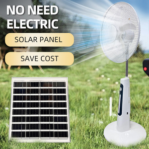 18 16Inch Thông Minh AC DC 12V Sàn Quạt Năng Lượng Mặt Trời Hiệu Quả Cao Điện Có Thể Sạc Lại Fan Với Năng Lượng Mặt Trời Bảng Điều Khiển Và LED Ánh Sáng Quạt Năng Lượng Mặt Trời - Product Image 6