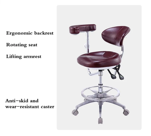 <strong>Dental</strong> Medical Doctor Stool Medical Office Dentist <strong>Chair</strong> with Bar Ring - Product Image 4