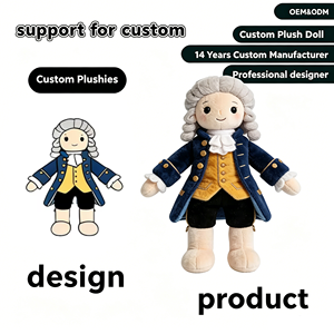 Fabricant professionnel de peluches personnalisées de personnages historiques OEM ODM – Poupée en peluche de juge, gentleman, <span class=keywords><strong>avocat</strong></span> vintage avec perruque - Product Image 1