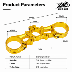 Accesorios para Motocicleta de Aluminio, Soporte de Placa Superior, Kit de Elevación para KTM, Husqvarna, <span class=keywords><strong>BMV</strong></span>, Honda - Product Image 3