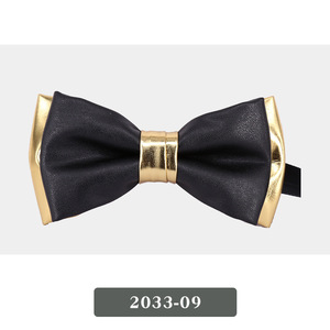 Nuovo stile Ultra brillante oro papillon in pelle Pu negozio notturno palco ospite sposo <span class=keywords><strong>cravatta</strong></span> papillon per gli uomini accessori - Product Image 4