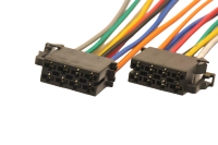 Faisceau de câbles pour connecteur électrique automobile 8 broches, disponible comme câble adaptateur personnalisé.