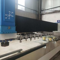 Centro de Procesamiento de Vidrio CNC de 3 Ejes, Máquina de Biselado para Procesamiento de Espejos con Cambiador Automático de Herramientas