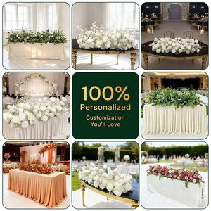 <span class=keywords><strong>Chemin</strong></span> <span class=keywords><strong>de</strong></span> <span class=keywords><strong>table</strong></span> GNW personnalisé en fleurs <span class=keywords><strong>de</strong></span> soie <span class=keywords><strong>de</strong></span> haute qualité, <span class=keywords><strong>eucalyptus</strong></span> <span class=keywords><strong>vert</strong></span>, roses blanches, fleurs artificielles au toucher réel pour mariage - Product Image 3
