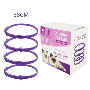 Collier apaisant <span class=keywords><strong>OEM</strong></span> pour chats, lot de 4, collier apaisant pour chats, soulage le stress et l'anxiété, détente pour chat, colliers réglables imperméables - Product Image 1