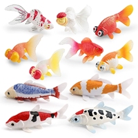 Modèles de poissons simulés pour aquarium, figurines nageuses de carpes koï et de poissons rouges, décoration de créatures marines, modèles de poissons flottants artificiels, ornements marins