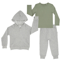 Ensemble de survêtement bébé 100 % coton personnalisé, collection automne, pantalon et haut en molleton doux, 2 pièces, unisexe, coffret cadeau