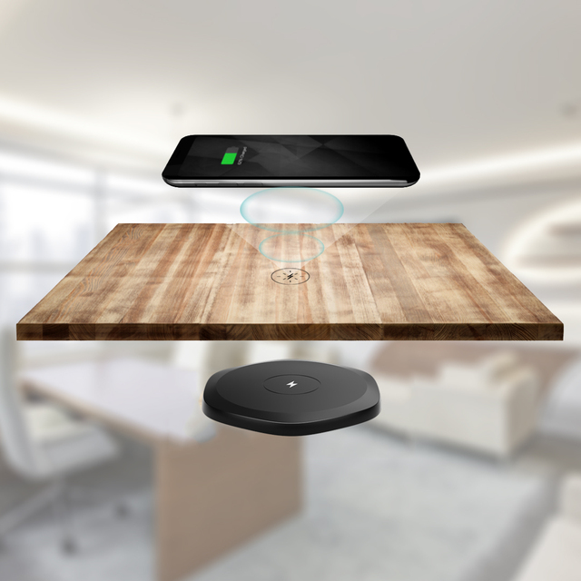 OEM ODM Long Distance 10W Electric Wireless Charger with OTP Protection for Under/Table Use