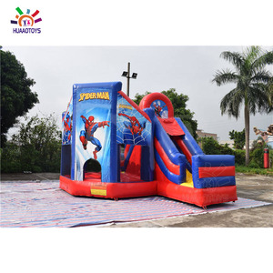 Combo de tobogán de Spider-Man personalizado, <span class=keywords><strong>castillo</strong></span> hinchable de PVC con puentes, tema de Spider-Man - Product Image 4