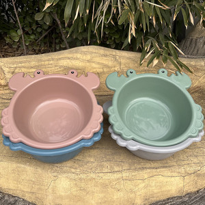 Bassine en plastique pour enfants en forme de crabe, couleurs assorties, multifonction, pour le bain et la toilette des bébés - Product Image 3