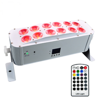 Projecteur LED PAR sans fil DMX512 12x18W RGBWAUV, alimenté par batterie, rechargeable, pour bar, DJ, discothèque, scène, mariage, événement
