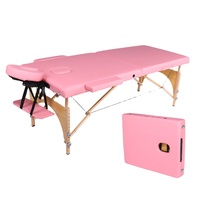 Table de massage multifonctionnelle portable haut de gamme pour cils, avec hauteur réglable, lit de massage pliable pour salon, lit de massage en bois
