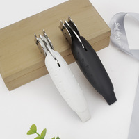Tire-bouchon de sommelier double articulé en acier inoxydable, motif hibou blanc et noir, avec coupe-capsule