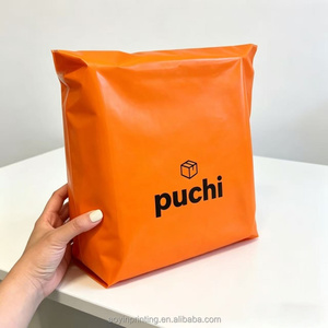 Sac d'expédition express auto-adhésif <span class=keywords><strong>orange</strong></span> avec logo personnalisé pour vêtements de sport, t-shirts, sac d'expédition express en polyéthylène - Product Image 3