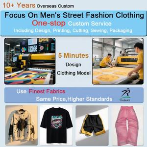 Pantalon de survêtement ample et droit pour homme, style streetwear, taille double, coupe large, personnalisé par le fabricant - Product Image 5