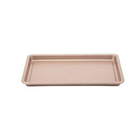 Set Loyang Biskuit Ramah Lingkungan Bebas PFOA PFOS BPA, Lapisan Anti Lengket Silikon, Loyang Panggang Baja Karbon 0.7MM untuk Dapur Rumah
