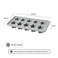 Moule en silicone personnalisé en forme d'étoile, OEM ODM, étiquette privée, couleur et logo personnalisés, emballage, sans BPA, respectueux de l'environnement, vente en gros d'usine