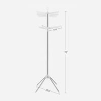 Porte-vêtements autoportant Support portable Pliant Séchoir à linge Cintres pour vêtements