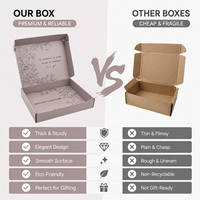 Boîtes d'expédition auto-érectables en kraft imprimées en couleur recto-verso personnalisées, écologiques, en carton ondulé recyclé