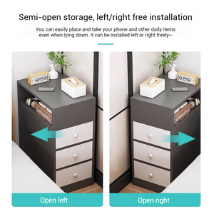 Armoire de chevet moderne avec tiroirs Table de chevet en bois minimaliste pour chambre à coucher Organisateur de rangement pour la maison Logo personnalisé - Product Image 5