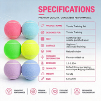 Balles de tennis en feutre multicolores de haute qualité - Durables, écologiques, rebondissent de 130 à 138 cm, logo personnalisé