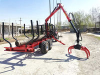 Remorque Forestière Professionnelle avec Grue Chargeuse et Benne Basculante pour VTT – Remorque Bûches VTT avec Grue Fabriquée en Chine