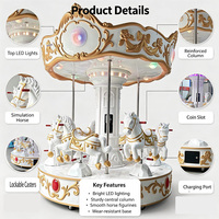 Manège miniature pour enfants, carrousel portable, mini carrousel de fête foraine, carrousel miniature d'intérieur pour enfants