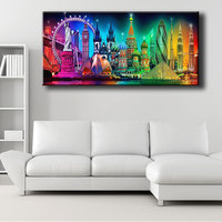 Peinture Diamant Ver Moment Architecture Moderne 5D DIY, avec diamants carrés et ronds complets, Château, Statue de la Liberté, Grande Roue ASF2319