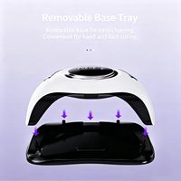 Lampe à ongles UV LED en forme de cœur avec capteur tactile/infrarouge automatique, minuterie 60s, faible bruit, séchage rapide, à brancher pour vernis gel
