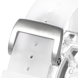 Montre-bracelet mécanique à remontage manuel Tourbillon à vue complète raffinée, cadran ajouré bleu 27-03, boîtier transparent, montre de sport Prestige pour homme - Product Image 6