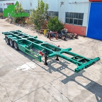 Semi-remorque châssis squelette pour conteneurs maritimes 3 essieux 20FT 40FT